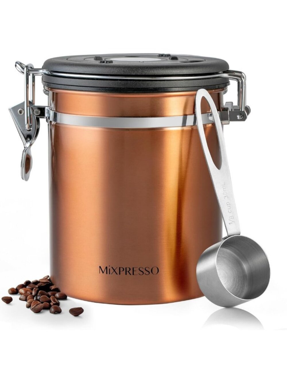 Airtight Coffee Canister - 16oz Storage Container for Fresh Coffee Beans